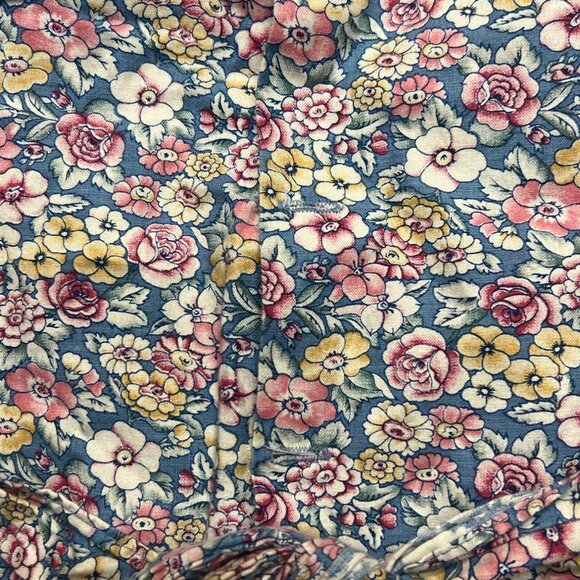 Vintage 80's Peaches 'n Cream Floral Long Sleeve Prairie Dress Size 6 - Picture 6 of 9